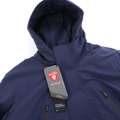 Sandbanks Waterproof Parka Jacket in Navy Hood