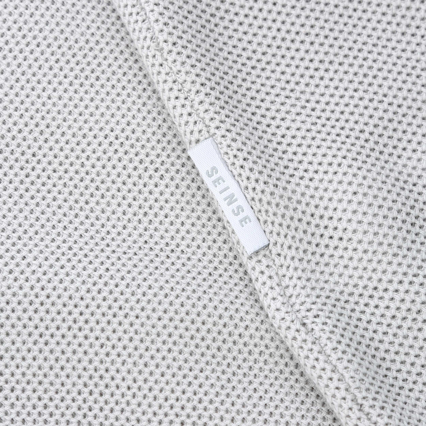 Seinse Button Through Cardigan in Pearl Grey Detail