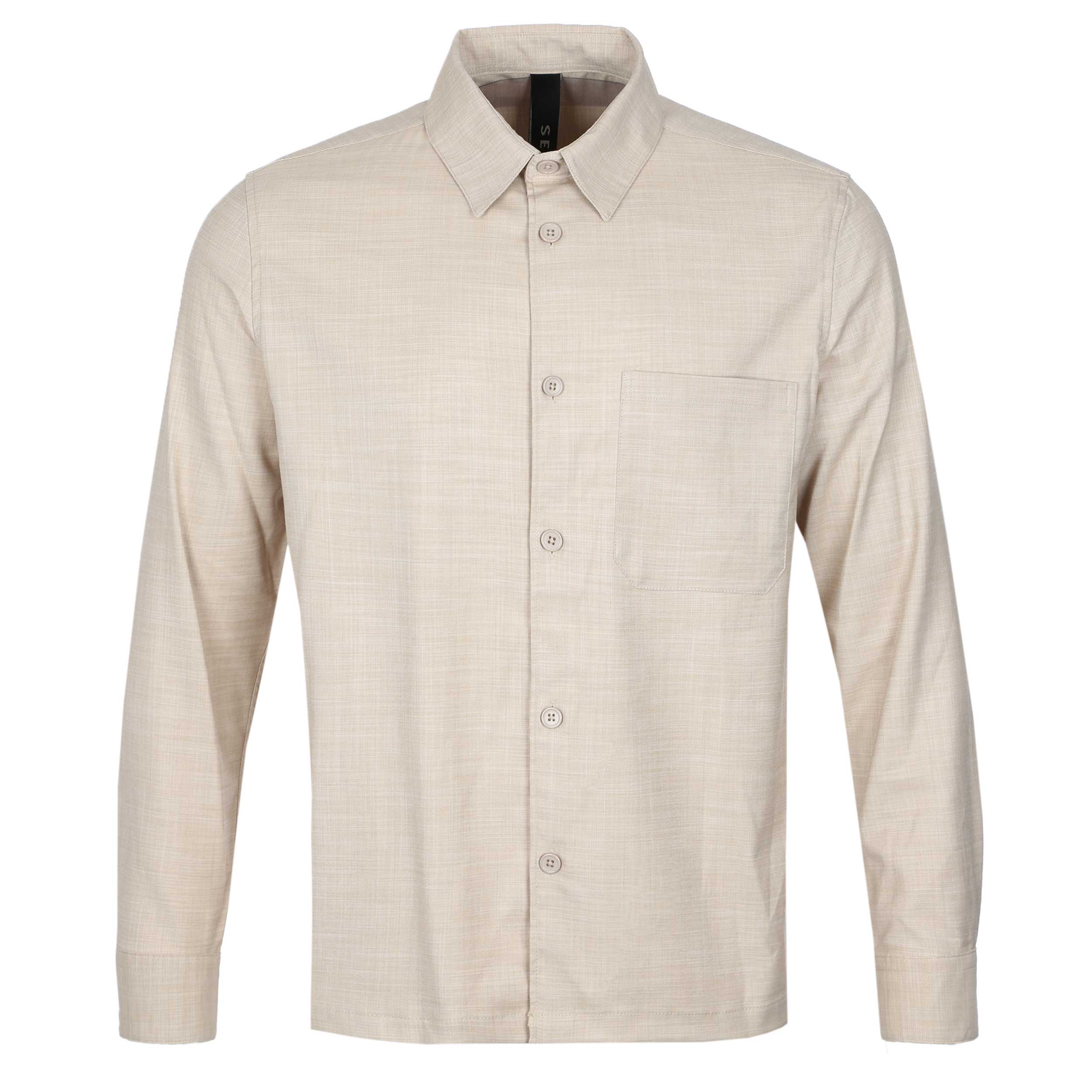 Seinse Stretch Overshirt in Beige