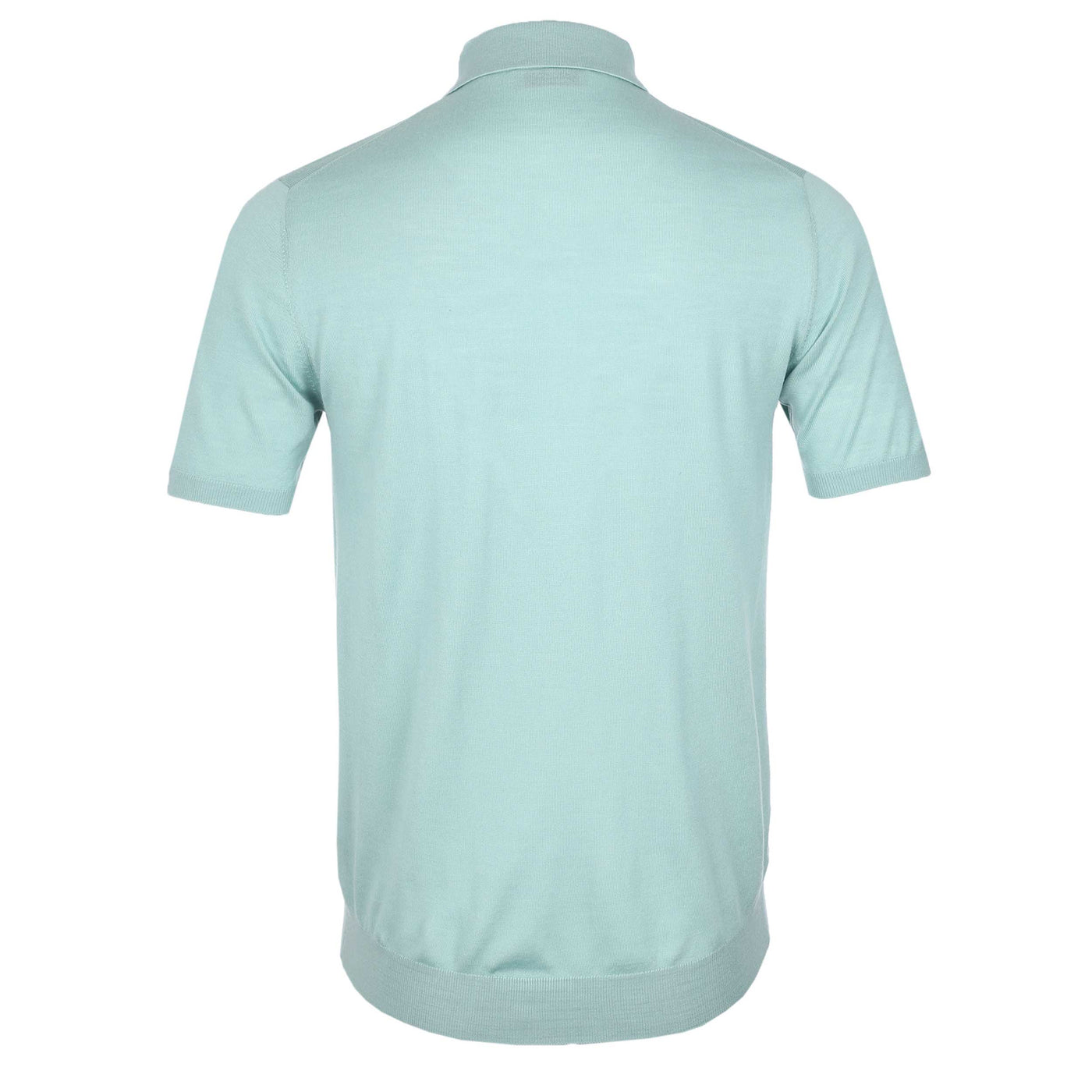 Thomas Maine 3 Button Knit Polo Shirt in Mint Back