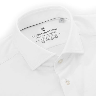 Thomas Maine Roma Modern Stretch Shirt in White Collar