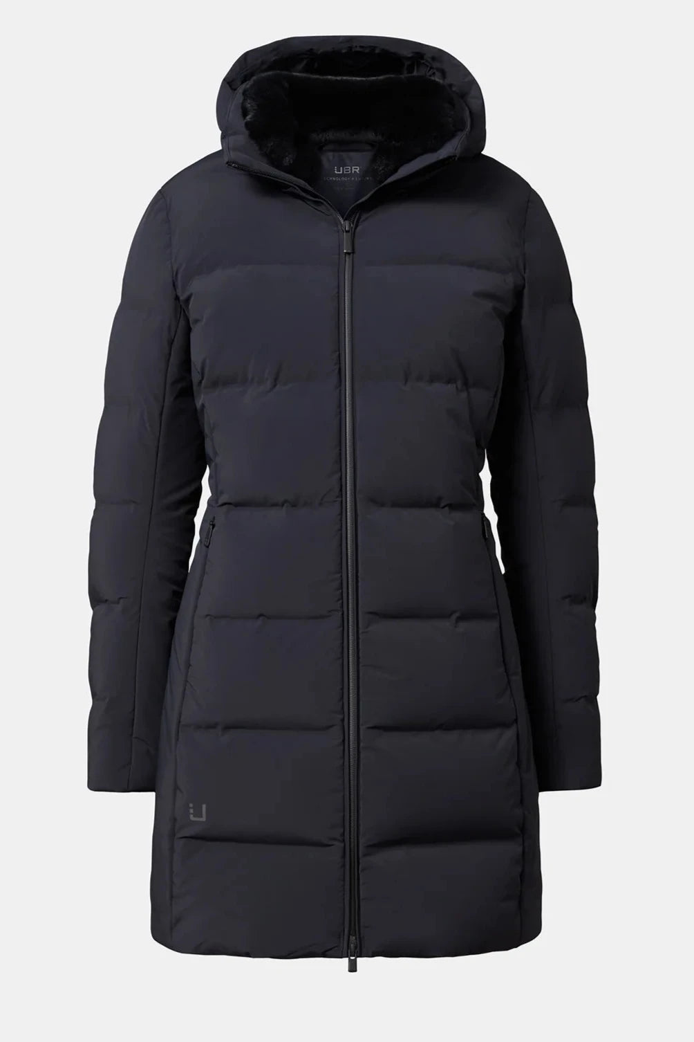 UBR Enigma Ladies Coat in Black Front