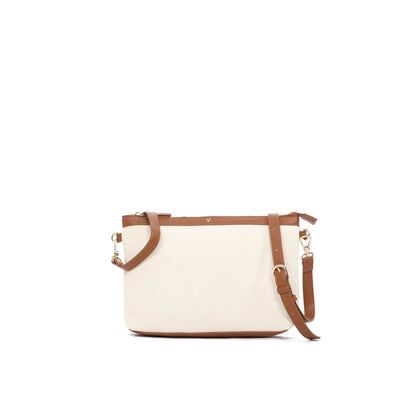 Valentino Bags Covent Ladies Beach Bag in Natural & Tan Clutch Bag