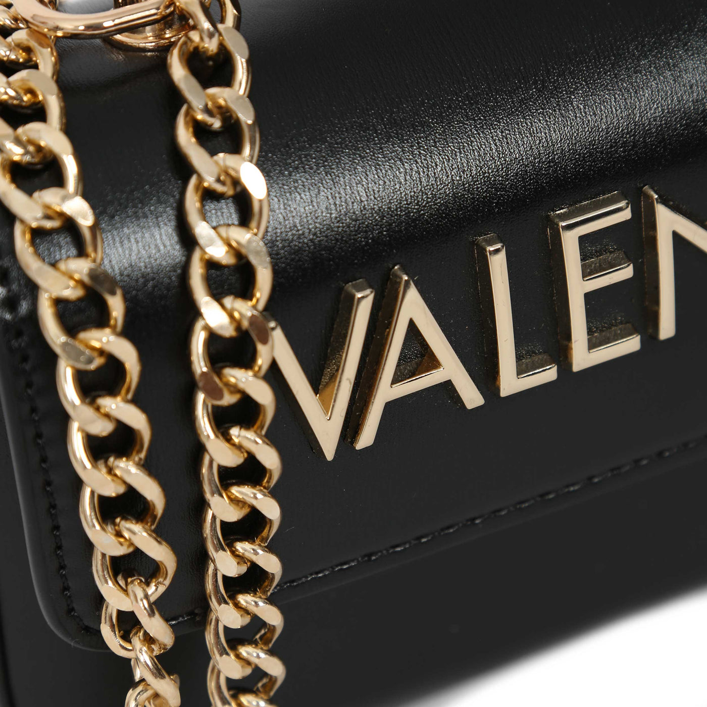 Valentino Bags Nammos RE Ladies Shoulder Bag in Black Chain Shoulder Strap