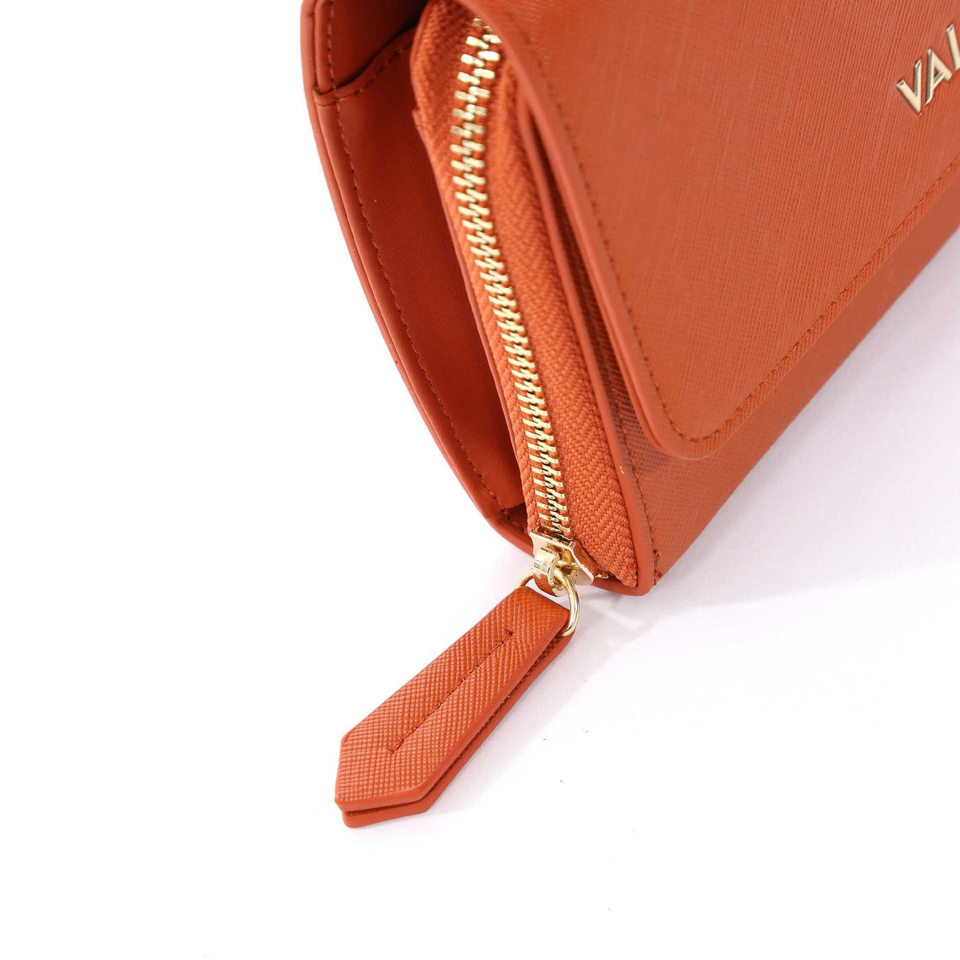 Valentino Bags Zero RE Ladies Cross Body Purse in Arancio Orange Zip