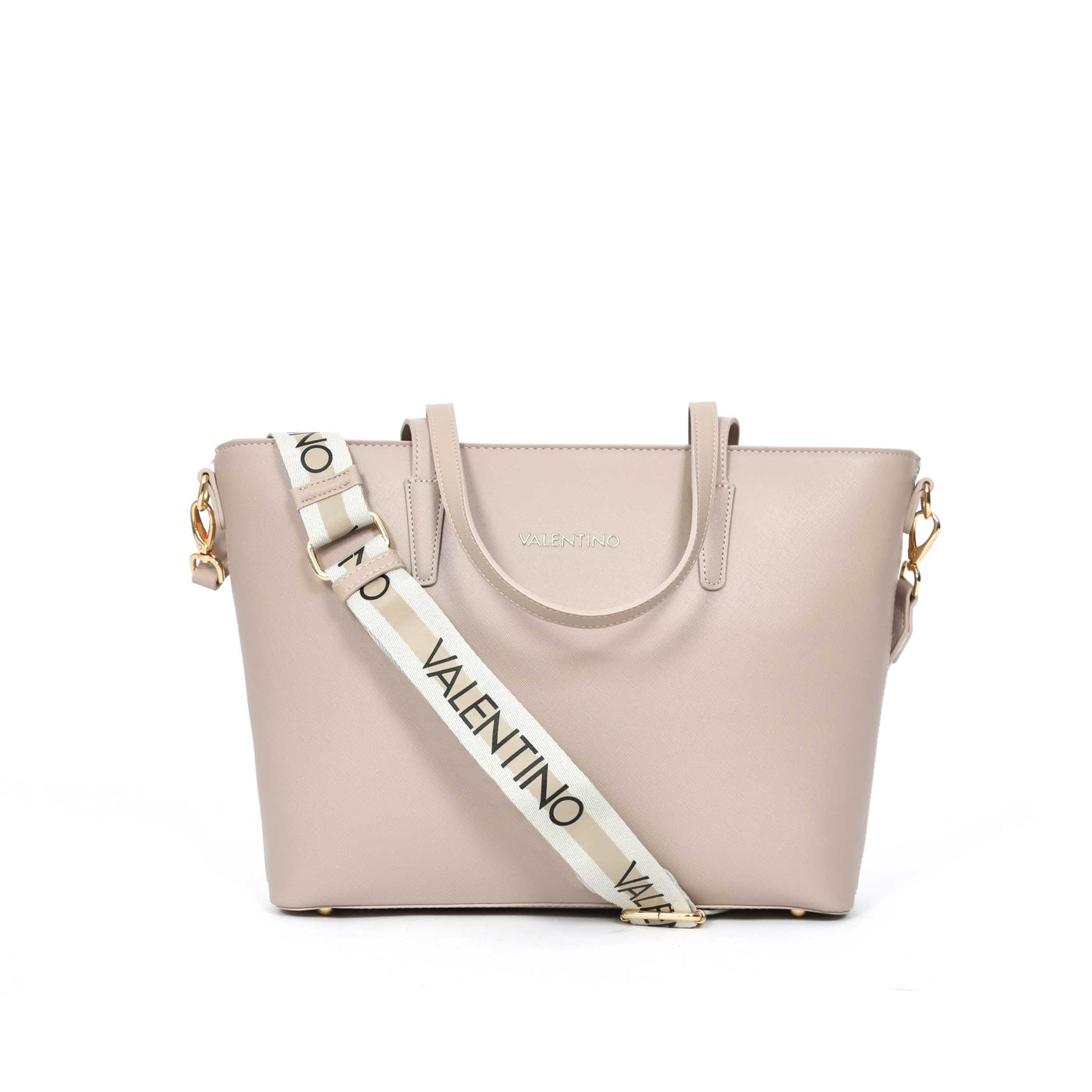 Valentino Bags Zero RE Tote Shopper Bag in Beige strap detail