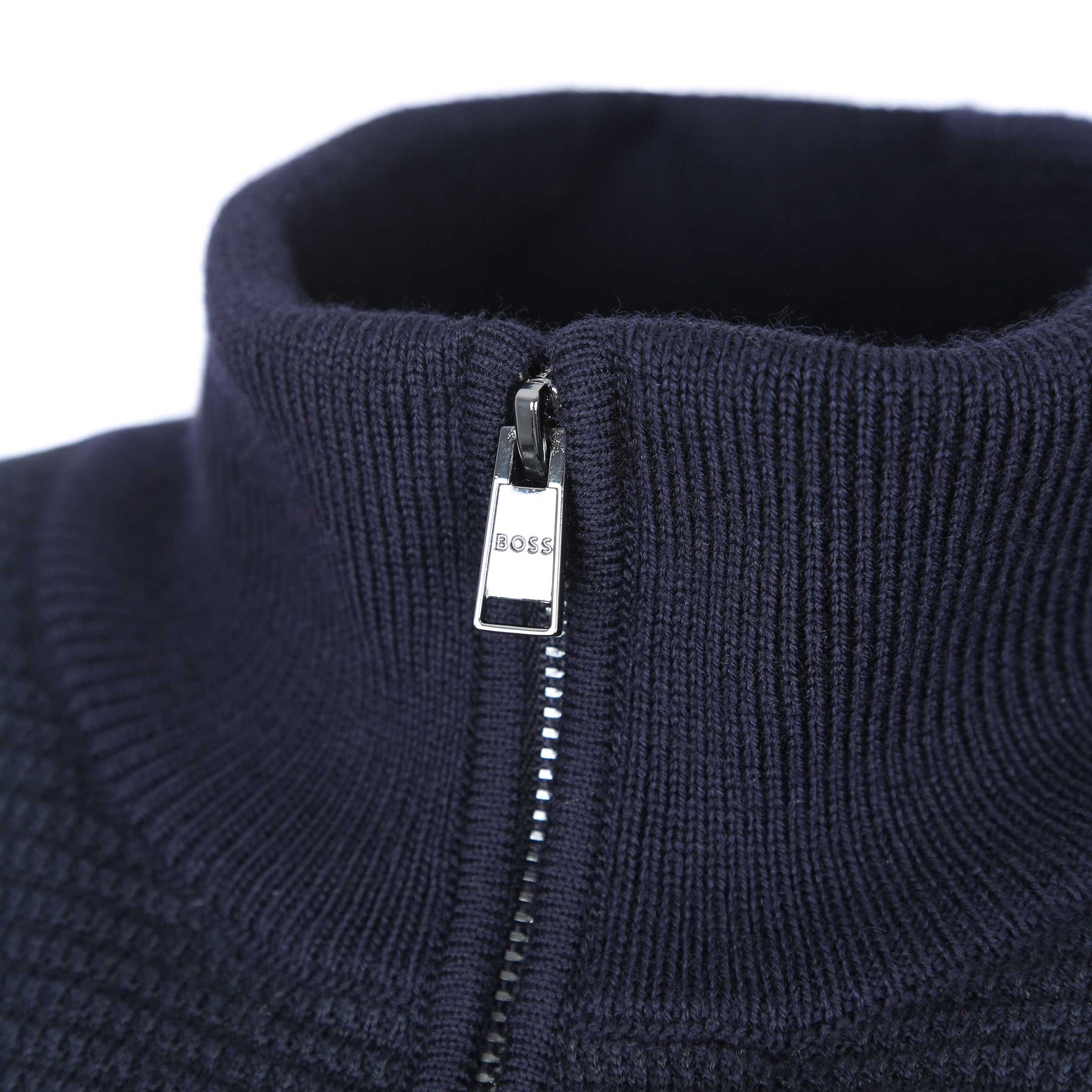 BOSS Ladriano Knitwear in Navy | BOSS | Norton Barrie