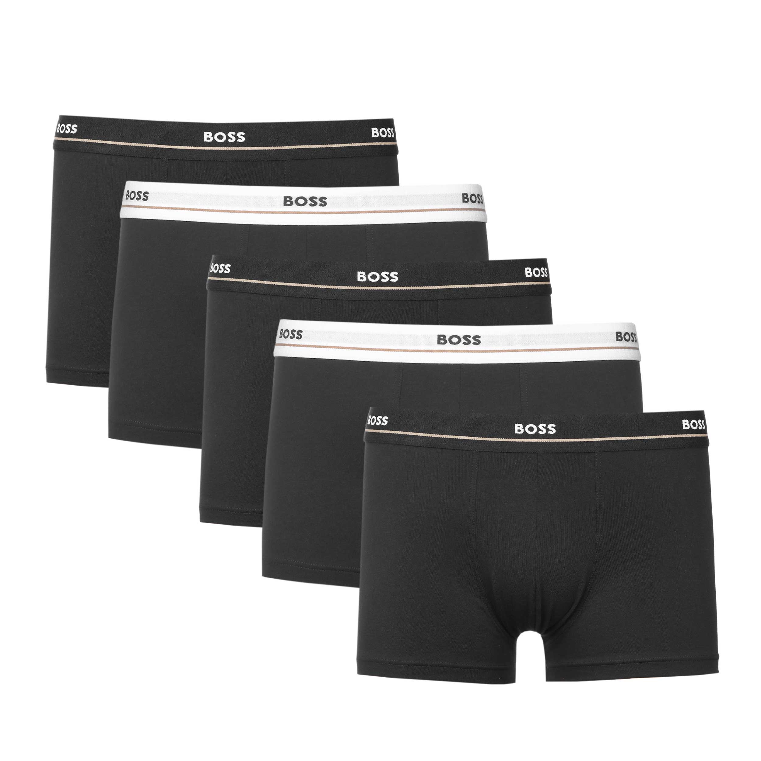 BOSS Trunk 5P Essential Underwear in Black | BOSS | Norton Barrie