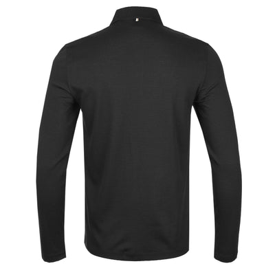 BOSS Pleins 31 LS Polo Shirt in Black Back