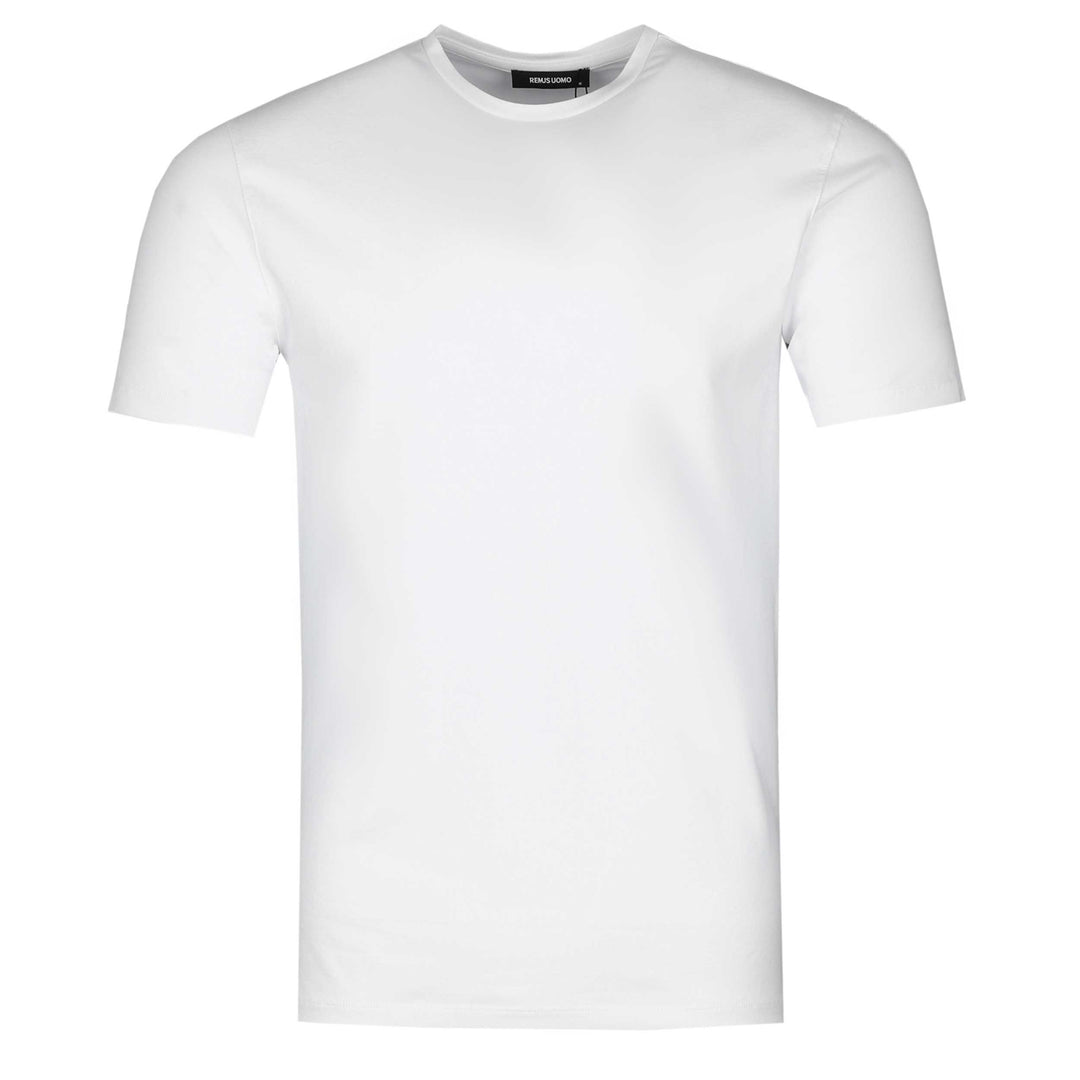 Remus Uomo Basic Crew Neck T Shirt in White Remus Uomo Norton Barrie