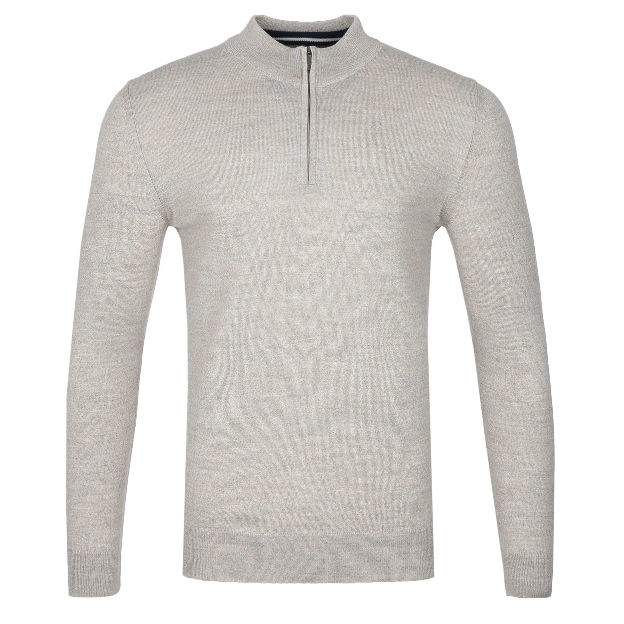 Remus Uomo 1/4 Zip Knitwear in Sand | Remus Uomo | Norton Barrie