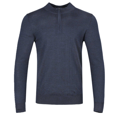 Thomas Maine 1/4 Zip Knitwear in Navy