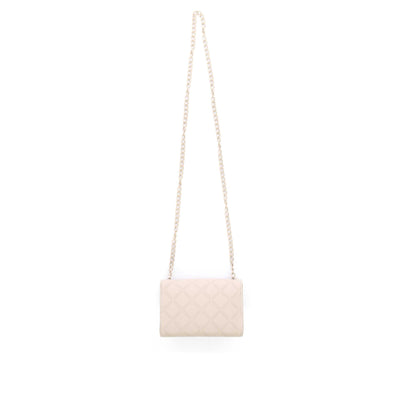 Valentino Bags Blush Flap Bag in Ecru