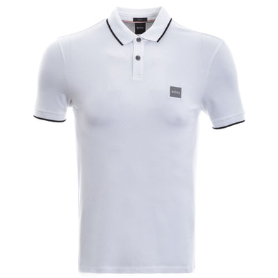 BOSS Passertip 1 Polo Shirt in White Main
