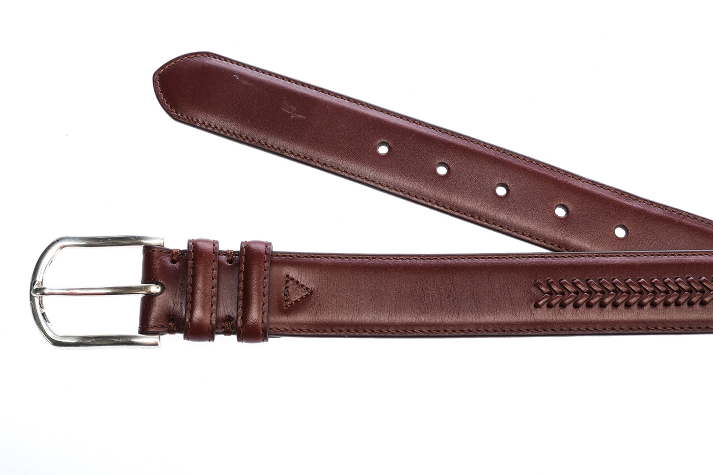 Leyva Woven Leather Belt in Brown